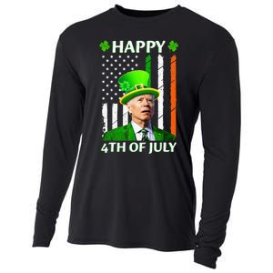 Happy 4th Of July Funny Joe Biden Confused St Patricks Day  Cooling Performance Long Sleeve Crew