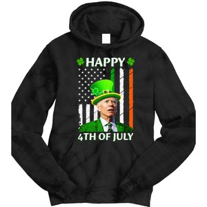 Happy 4th Of July Funny Joe Biden Confused St Patricks Day  Tie Dye Hoodie