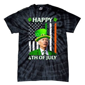 Happy 4th Of July Funny Joe Biden Confused St Patricks Day  Tie-Dye T-Shirt