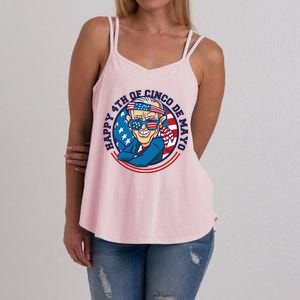 Happy 4th Of Cinco De Mayo Funny Joe Biden Women's Strappy Tank