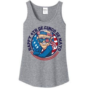 Happy 4th Of Cinco De Mayo Funny Joe Biden Ladies Essential Tank