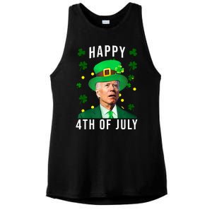 Happy 4th Of July Joe Biden St Patrick's Day Funny Ladies PosiCharge Tri-Blend Wicking Tank