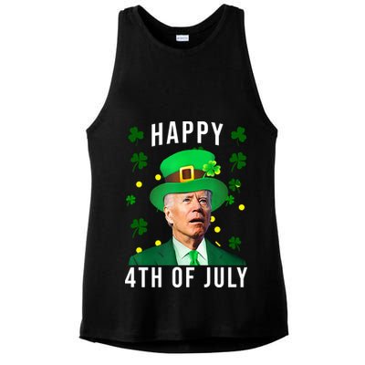 Happy 4th Of July Joe Biden St Patrick's Day Funny Ladies PosiCharge Tri-Blend Wicking Tank