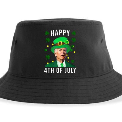 Happy 4th Of July Joe Biden St Patrick's Day Funny Sustainable Bucket Hat