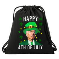 Happy 4th Of July Joe Biden St Patrick's Day Funny Drawstring Bag
