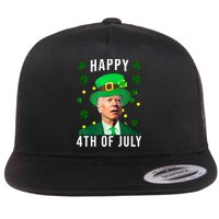 Happy 4th Of July Joe Biden St Patrick's Day Funny Flat Bill Trucker Hat