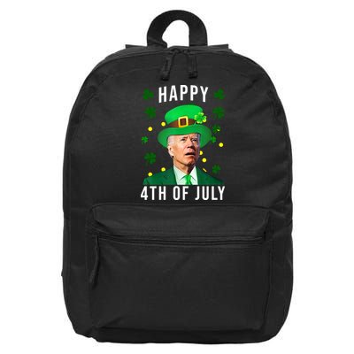 Happy 4th Of July Joe Biden St Patrick's Day Funny 16 in Basic Backpack
