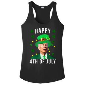 Happy 4th Of July Joe Biden St Patrick's Day Funny Ladies PosiCharge Competitor Racerback Tank