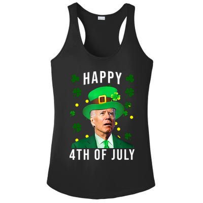 Happy 4th Of July Joe Biden St Patrick's Day Funny Ladies PosiCharge Competitor Racerback Tank
