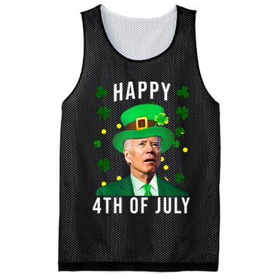 Happy 4th Of July Joe Biden St Patrick's Day Funny Mesh Reversible Basketball Jersey Tank