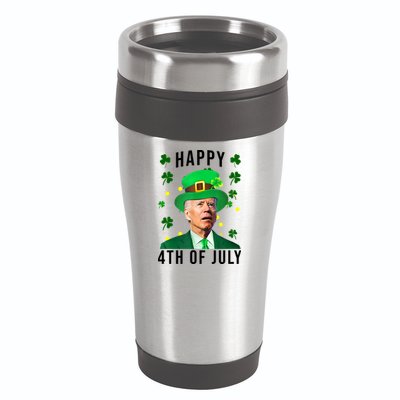Happy 4th Of July Joe Biden St Patrick's Day Funny 16oz Travel Tumbler