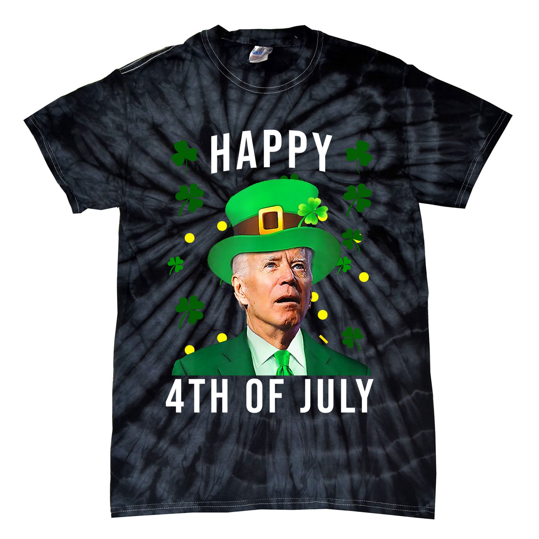 Happy 4th Of July Joe Biden St Patrick's Day Funny Tie-Dye T-Shirt
