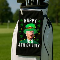 Happy 4th Of July Joe Biden St Patrick's Day Funny Golf Towel