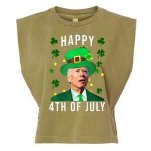 Happy 4th Of July Joe Biden St Patrick's Day Funny Garment-Dyed Women's Muscle Tee