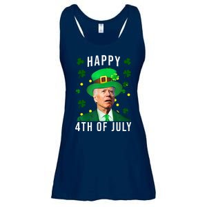 Happy 4th Of July Joe Biden St Patrick's Day Funny Ladies Essential Flowy Tank