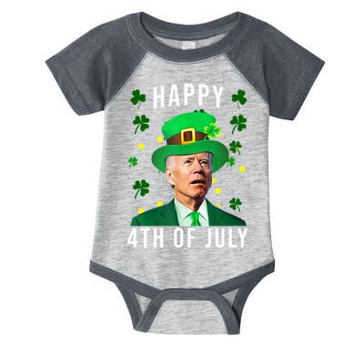 Happy 4th Of July Joe Biden St Patrick's Day Funny Infant Baby Jersey Bodysuit