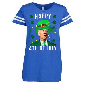 Happy 4th Of July Joe Biden St Patrick's Day Funny Enza Ladies Jersey Football T-Shirt