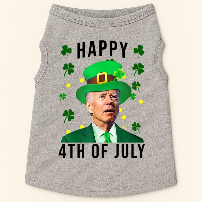 Happy 4th Of July Joe Biden St Patrick's Day Funny Doggie Tank