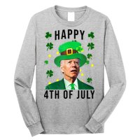 Happy 4th Of July Joe Biden St Patrick's Day Funny Long Sleeve Shirt