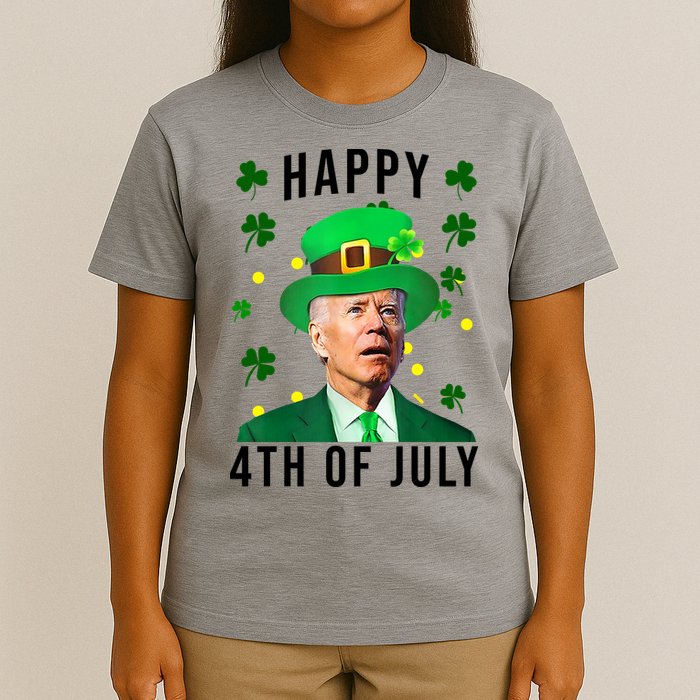 Happy 4th Of July Joe Biden St Patrick's Day Funny T-Shirt