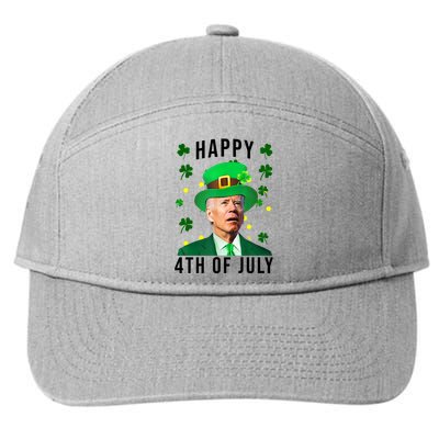 Happy 4th Of July Joe Biden St Patrick's Day Funny 7-Panel Snapback Hat