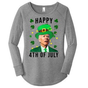 Happy 4th Of July Joe Biden St Patrick's Day Funny Women's Perfect Tri Tunic Long Sleeve Shirt