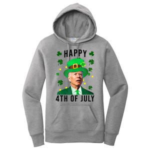 Happy 4th Of July Joe Biden St Patrick's Day Funny Women's Pullover Hoodie