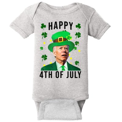 Happy 4th Of July Joe Biden St Patrick's Day Funny Baby Bodysuit