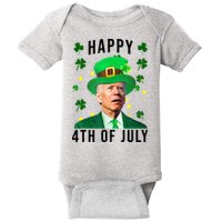 Happy 4th Of July Joe Biden St Patrick's Day Funny Baby Bodysuit