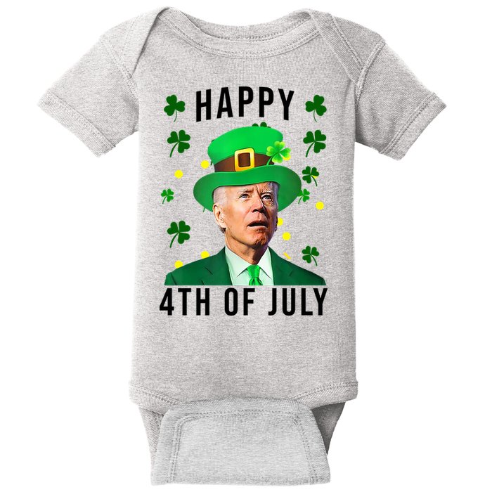 Happy 4th Of July Joe Biden St Patrick's Day Funny Baby Bodysuit