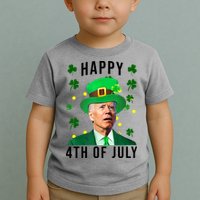Happy 4th Of July Joe Biden St Patrick's Day Funny Toddler T-Shirt