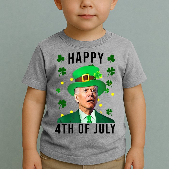 Happy 4th Of July Joe Biden St Patrick's Day Funny Toddler T-Shirt