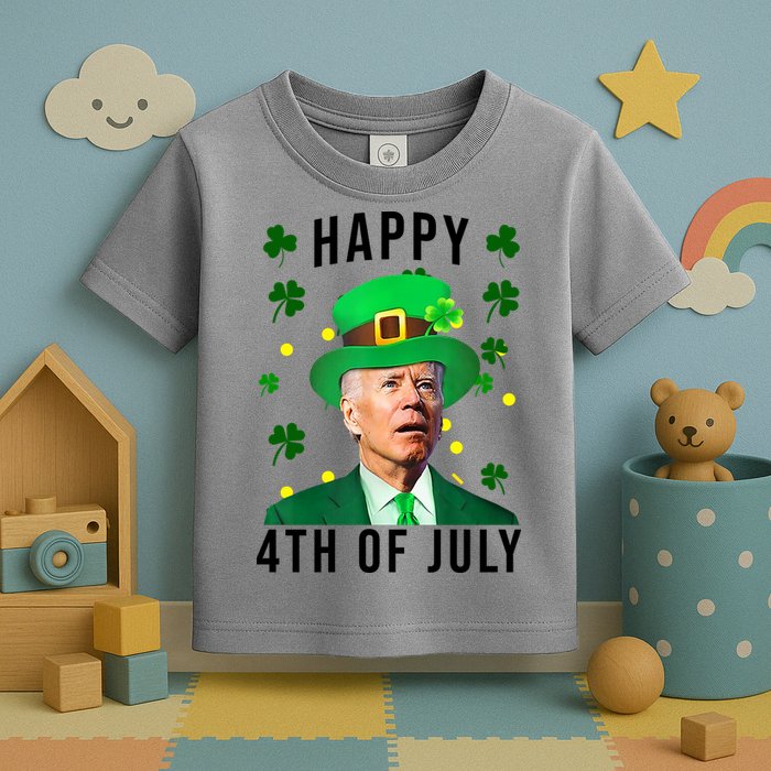 Happy 4th Of July Joe Biden St Patrick's Day Funny Toddler T-Shirt