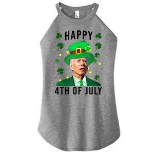 Happy 4th Of July Joe Biden St Patrick's Day Funny Women's Perfect Tri Rocker Tank