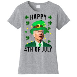 Happy 4th Of July Joe Biden St Patrick's Day Funny Women's T-Shirt