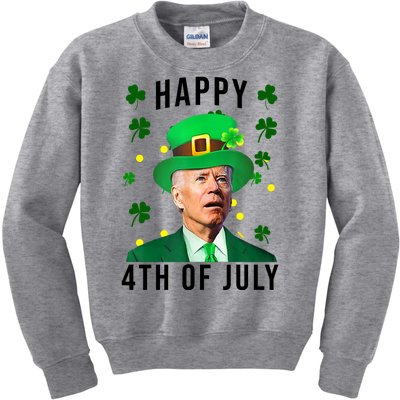 Happy 4th Of July Joe Biden St Patrick's Day Funny Kids Sweatshirt