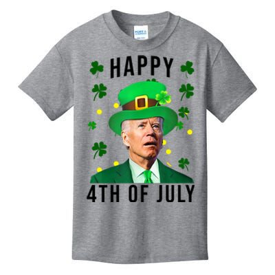 Happy 4th Of July Joe Biden St Patrick's Day Funny Kids T-Shirt