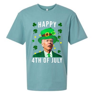 Happy 4th Of July Joe Biden St Patrick's Day Funny Sueded Cloud Jersey T-Shirt