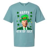 Happy 4th Of July Joe Biden St Patrick's Day Funny Sueded Cloud Jersey T-Shirt