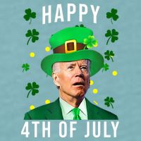 Happy 4th Of July Joe Biden St Patrick's Day Funny Sueded Cloud Jersey T-Shirt