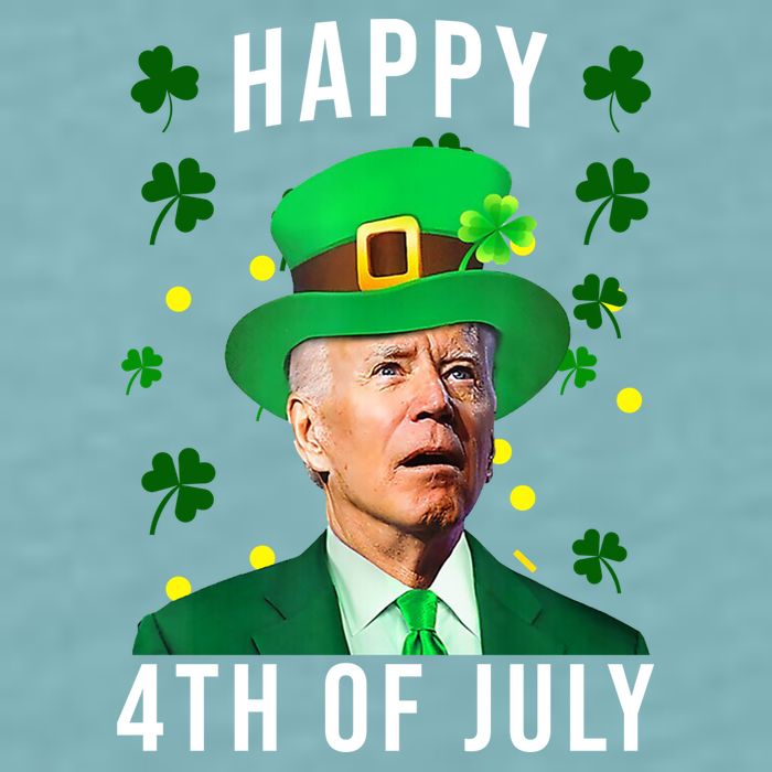 Happy 4th Of July Joe Biden St Patrick's Day Funny Sueded Cloud Jersey T-Shirt