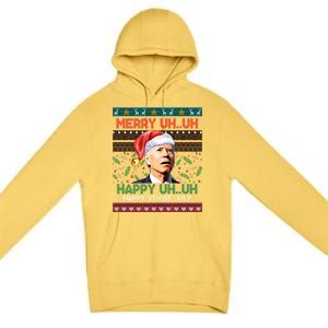 Happy 4th Of July Joe Biden Merry Uh Uh Ugly Christmas Gift Premium Pullover Hoodie