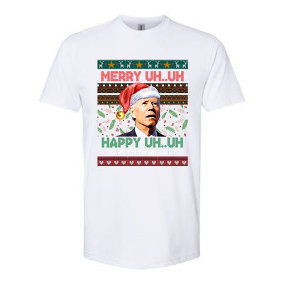 Happy 4th Of July Joe Biden Merry Uh Uh Ugly Christmas Gift Softstyle CVC T-Shirt