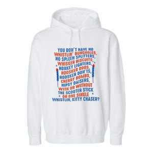 Happy 4th Of July Merica Funny American Flag Garment-Dyed Fleece Hoodie