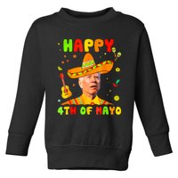 Happy 4th Of Mayo Funny Joe Biden Confused Cinco De Mayo Toddler Sweatshirt