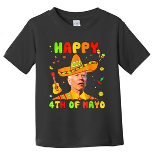 Happy 4th Of Mayo Funny Joe Biden Confused Cinco De Mayo Toddler T-Shirt