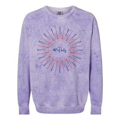 Happy 4th Of July Colorblast Crewneck Sweatshirt