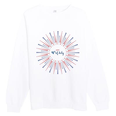 Happy 4th Of July Premium Crewneck Sweatshirt