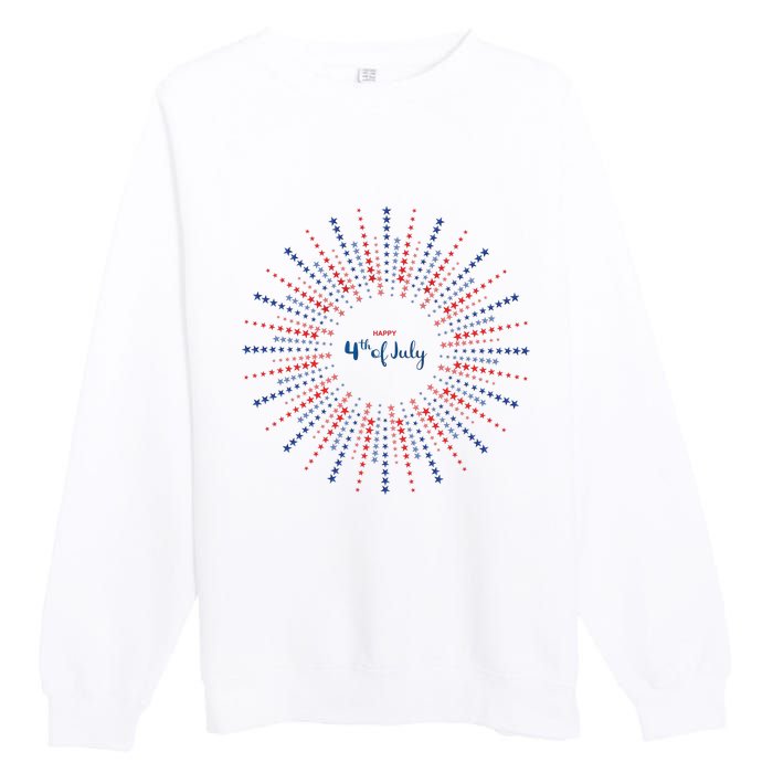 Happy 4th Of July Premium Crewneck Sweatshirt