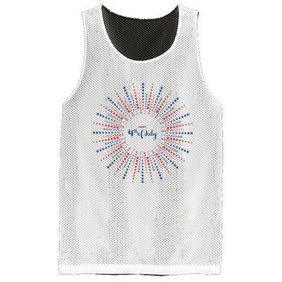 Happy 4th Of July Mesh Reversible Basketball Jersey Tank